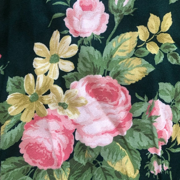 REFORMATION FOREST GREEN PINK FLORAL PRINT MIDI DRESS SUSTAINABLY MADE I… - Picture 13 of 13